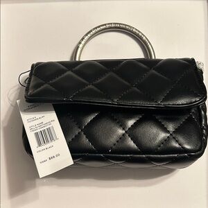 French Connection Black Quilted Small Crossbody